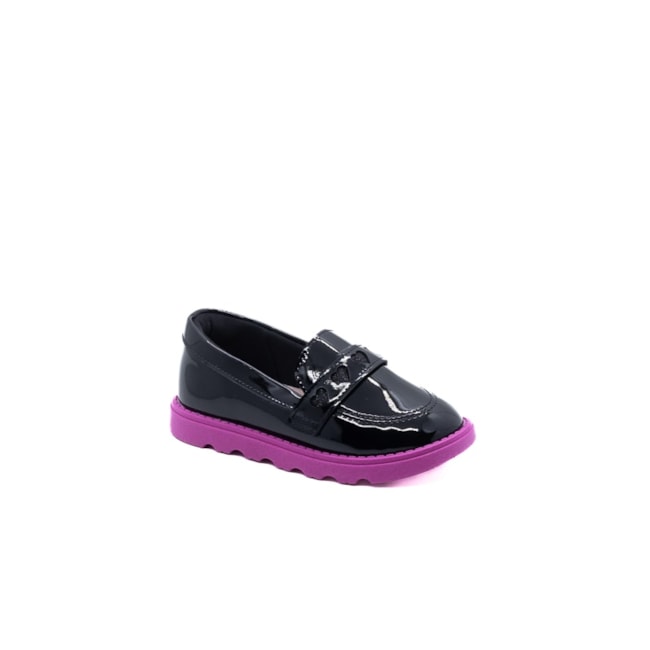 Sapato Loafer Infantil Molekinha Feminino Preto
