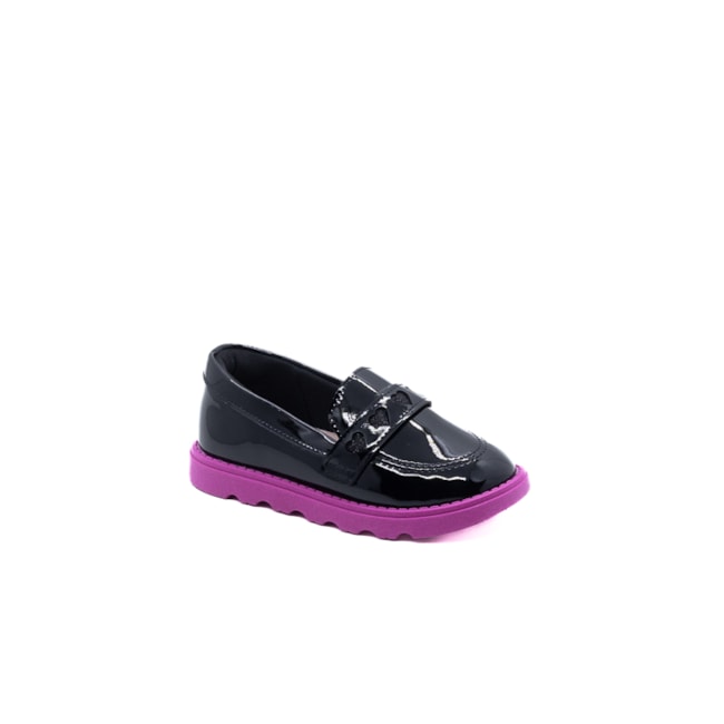 Sapato Loafer Infantil Molekinha Feminino Preto