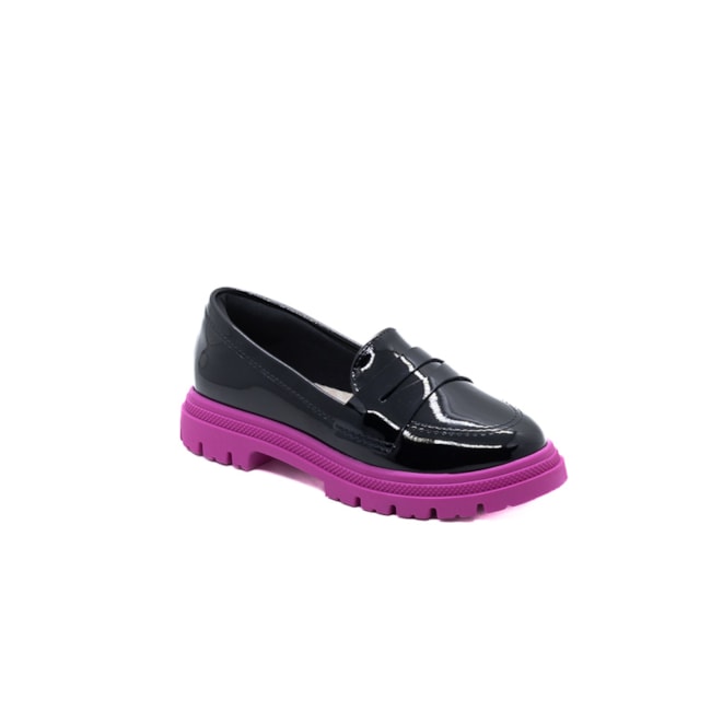 Sapato Loafer Infantil Molekinha Feminino Preto