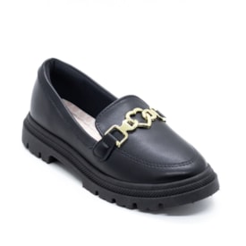 Sapato Loafer Molekinha Infantil Feminino Preto