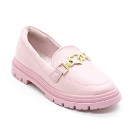Sapato Loafer Molekinha Infantil Feminino Rosa