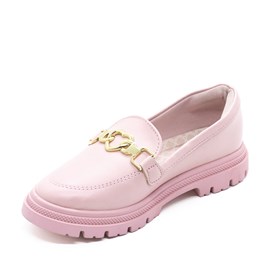 Sapato Loafer Molekinha Infantil Feminino Rosa