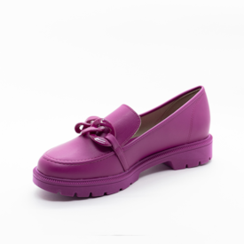 Sapato Mocassim Beira Rio Loafer Feminino Magenta