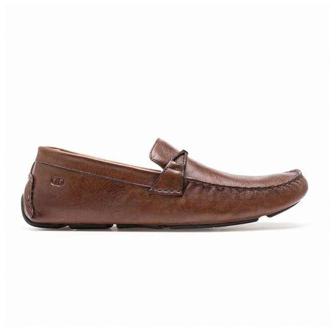 Sapato Mocassim Denim Laguna Democrata Masculino Tan 