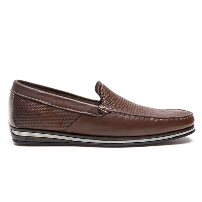 Sapato Mocassim Easy Ted Democrata Masculino Conhaque