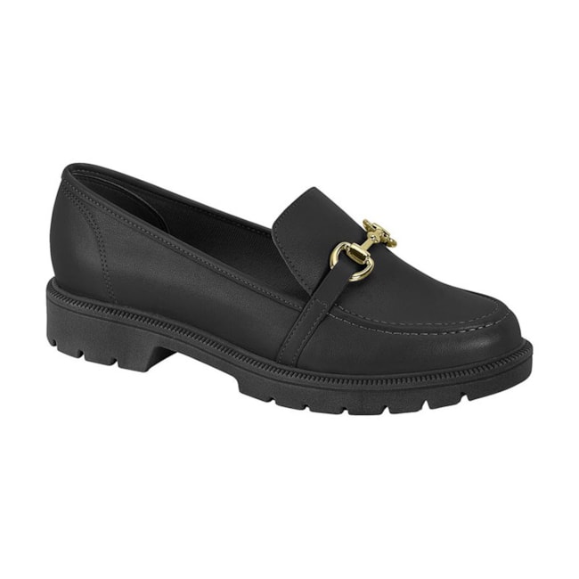 Sapato Mocassim Loafer Beira Rio Feminino  Preto