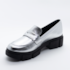 Sapato Mocassim Loafer Lu Rezende Feminina Prata