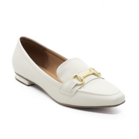 Sapato Mocassim Loafer Vizzano Feminino Branco