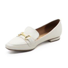 Sapato Mocassim Loafer Vizzano Feminino Branco