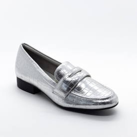 Sapato Mocassim Lu Rezende Feminino Prata