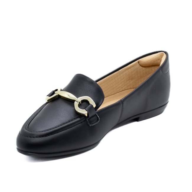 Sapato Mocassim Lu Rezende Feminino Preto