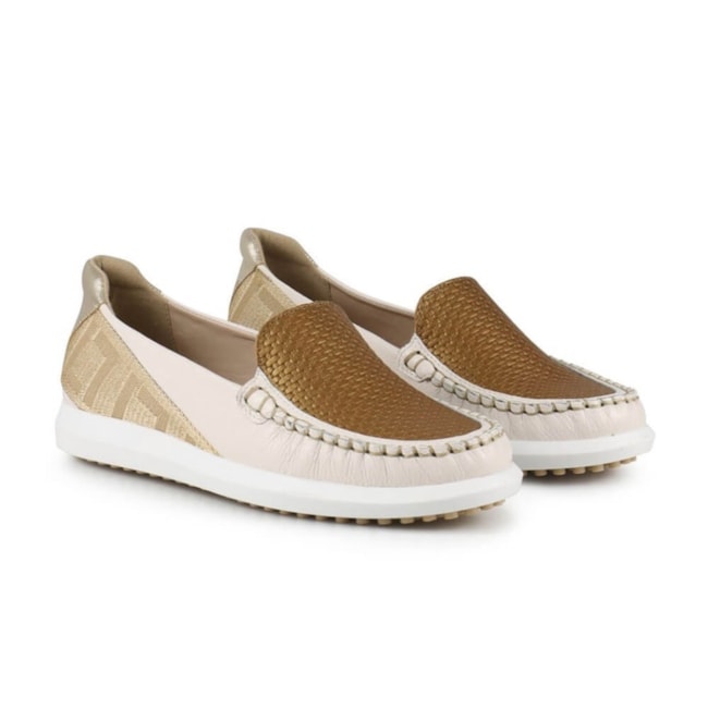 Sapato Mocassim Luz Da Lua Feminino Amendoa