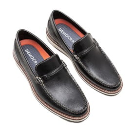 Sapato Mocassim Metropolitan Democrata Masculino Preto