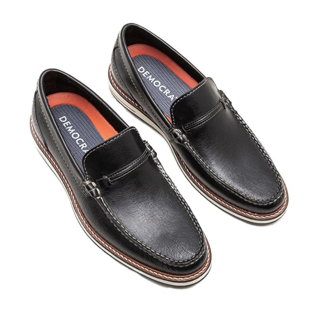 Sapato Mocassim Metropolitan Democrata Masculino Preto
