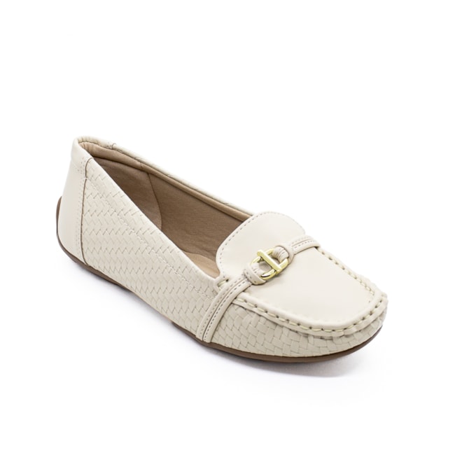 Sapato Mocassim Modare Feminino Creme