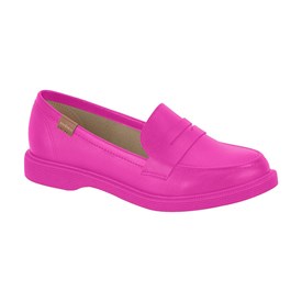 Sapato Mocassim Moleca Feminino Pink Neon