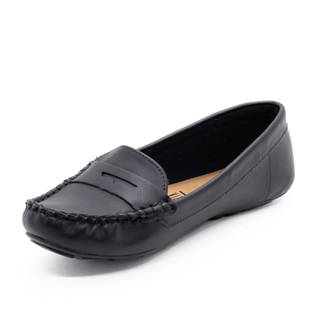 Sapato Mocassim Vizzano Feminino Preto