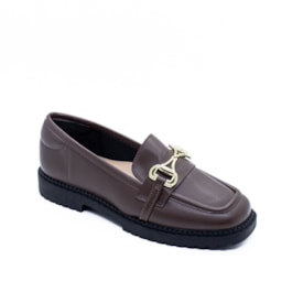 Sapato Moleca Loafer Feminino Chocolate
