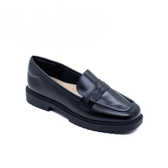 Sapato Moleca Loafer Feminino Preto