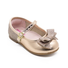 Sapato Molekinha Infantil Feminino Ouro Rosado