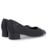 Sapato Peep Toe Salto Baixo Usaflex Feminino Preto