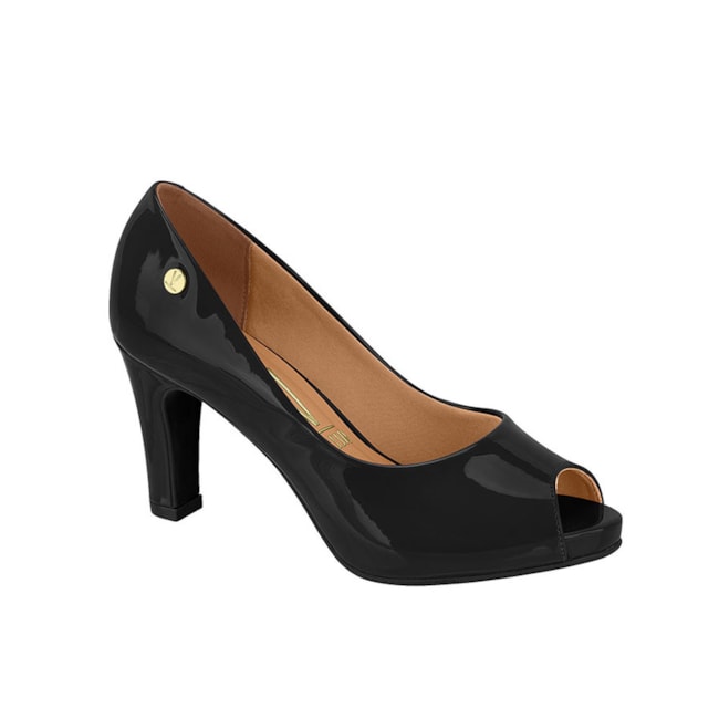 Sapato Peep Toe Vizzano Feminino Preto