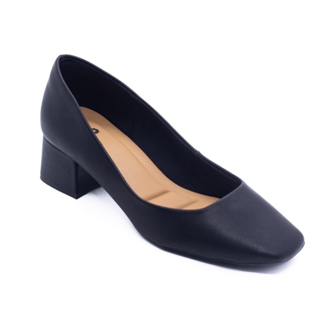 Sapato Salto Baixo Lu Rezende Feminino Preto