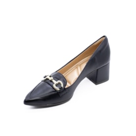Sapato Salto Baixo Lu Rezende Feminino Preto