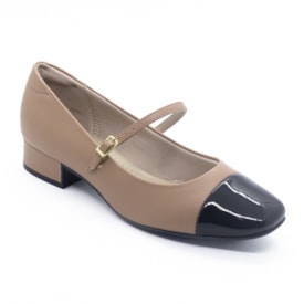 Sapato Salto Baixo Moleca Feminino Nude