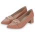 Sapato Salto Baixo Piccadilly Feminina Terracota