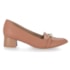 Sapato Salto Baixo Piccadilly Feminina Terracota