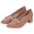 Sapato Salto Baixo Piccadilly Feminina Terracota