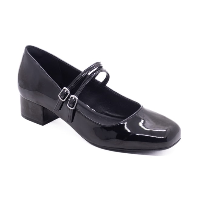 Sapato Salto Baixo Via Marte Feminino Preto