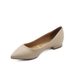 Sapato Salto Baixo Vizzano Feminino Bege