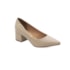 Sapato Salto Baixo Vizzano Feminino Bege