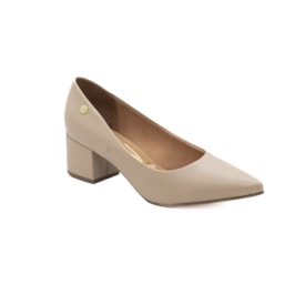 Sapato Salto Baixo Vizzano Feminino Bege