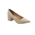 Sapato Salto Baixo Vizzano Feminino Bege