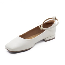 Sapato Salto Baixo Vizzano Feminino Branco Off Sapato Salto Baixo Vizzano Feminino Branco Off