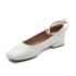 Sapato Salto Baixo Vizzano Feminino Branco Off