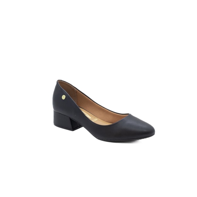 Sapato Salto Baixo Vizzano Feminino Preto