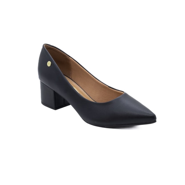 Sapato Salto Baixo Vizzano Feminino Preto