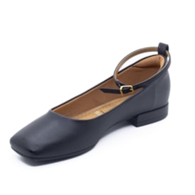 Sapato Salto Baixo Vizzano Feminino Preto