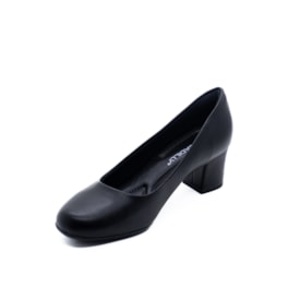 Sapato Salto Grosso Piccadilly Feminino Preto