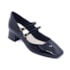 Sapato Salto Medio Lu Rezende Feminino Preto Verniz