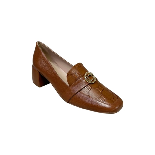 Sapato Salto Médio Luz Da Lua  Feminino Atacama Ambar