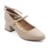 Sapato Salto Medio Vizzano Feminino Bege
