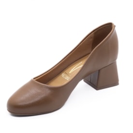 Sapato Salto Medio Vizzano Feminino Caramelo