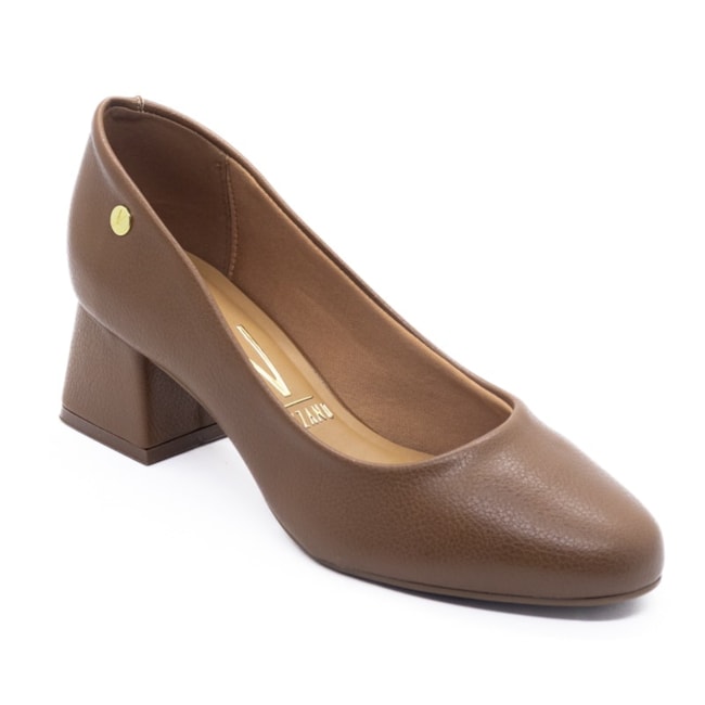 Sapato Salto Medio Vizzano Feminino Caramelo