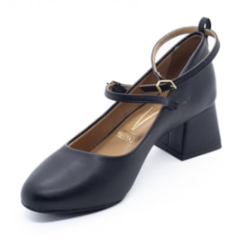 Sapato Salto Medio Vizzano Feminino Preto