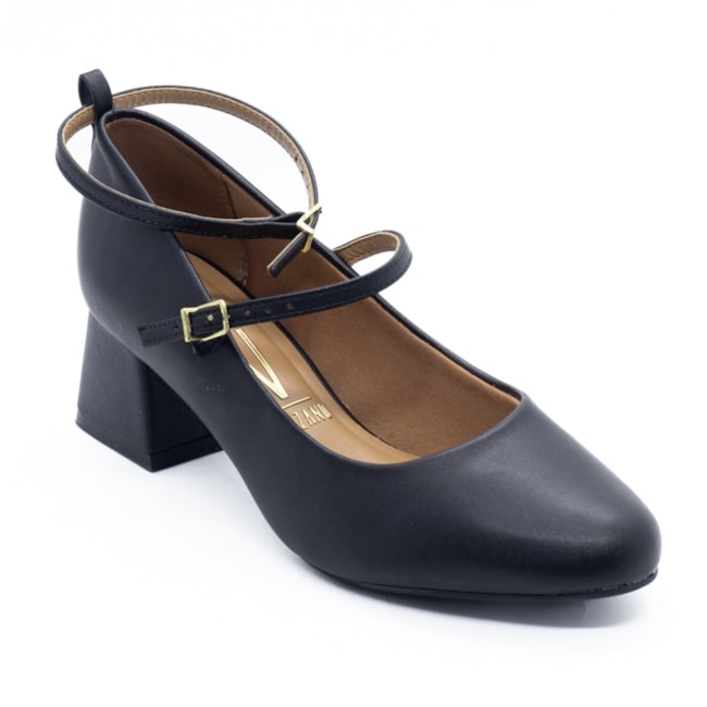 Sapato Salto Medio Vizzano Feminino Preto